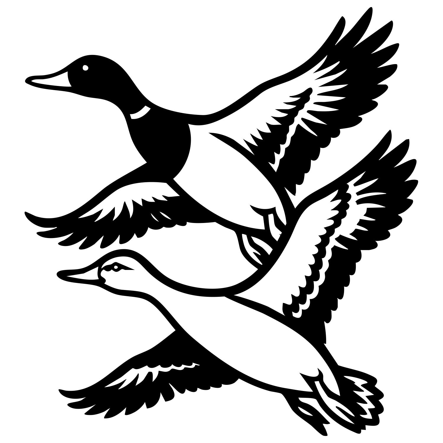 Mallard Duck Family DXF File – CNC Cutting Design | ABDUCK124