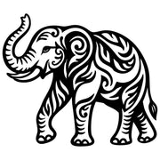 Mandala Elephant DXF File – CNC Cutting Design | AWELEPHANT611