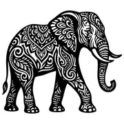 Mandala Elephant DXF File – CNC Cutting Design | AWELEPHANT617