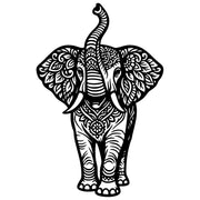 Mandala Elephant DXF File – CNC Cutting Design | AWELEPHANT621