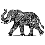 Mandala Elephant DXF File – CNC Cutting Design | AWELEPHANT630