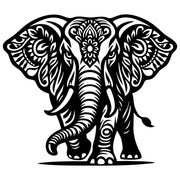 Mandala Elephant DXF File – CNC Cutting Design | AWELEPHANT649