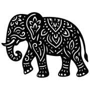 Mandala Elephant DXF File – CNC Cutting Design | AWELEPHANT704