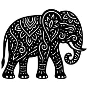 Mandala Elephant DXF File – CNC Cutting Design | AWELEPHANT705