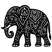 Mandala Elephant DXF File – CNC Cutting Design | AWELEPHANT706