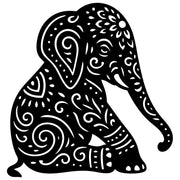 Mandala Elephant DXF File – CNC Cutting Design | AWELEPHANT742