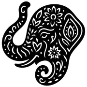 Mandala Elephant Head DXF File – CNC Cutting Design | AWELEPHANT480