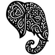 Mandala Elephant Head DXF File – CNC Cutting Design | AWELEPHANT483