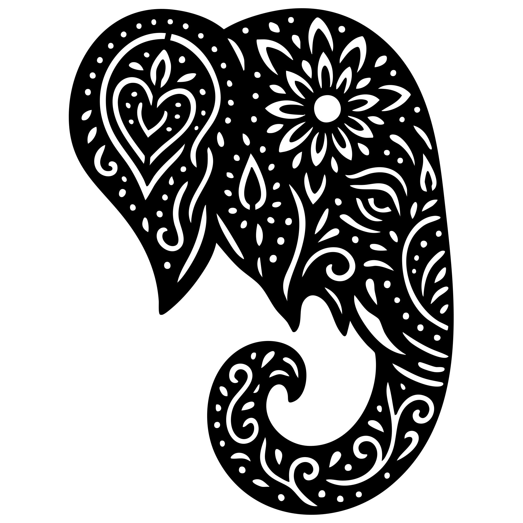 Mandala Elephant Head DXF File – CNC Cutting Design | AWELEPHANT495