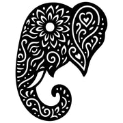 Mandala Elephant Head DXF File – CNC Cutting Design | AWELEPHANT498