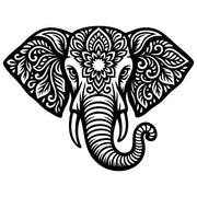 Mandala Elephant Head DXF File – CNC Cutting Design | AWELEPHANT509
