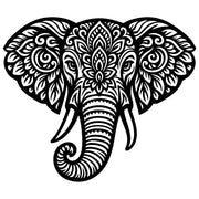 Mandala Elephant Head DXF File – CNC Cutting Design | AWELEPHANT511
