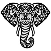 Mandala Elephant Head DXF File – CNC Cutting Design | AWELEPHANT512