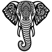 Mandala Elephant Head DXF File – CNC Cutting Design | AWELEPHANT513