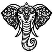 Mandala Elephant Head DXF File – CNC Cutting Design | AWELEPHANT514
