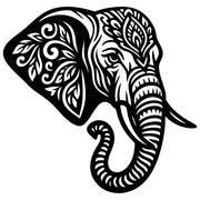 Mandala Elephant Head DXF File – CNC Cutting Design | AWELEPHANT519