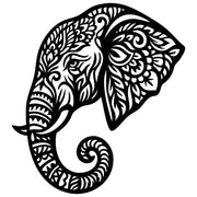 Mandala Elephant Head DXF File – CNC Cutting Design | AWELEPHANT522