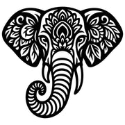 Mandala Elephant Head DXF File – CNC Cutting Design | AWELEPHANT527