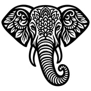 Mandala Elephant Head DXF File – CNC Cutting Design | AWELEPHANT529