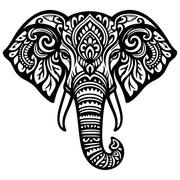 Mandala Elephant Head DXF File – CNC Cutting Design | AWELEPHANT532