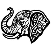 Mandala Elephant Head DXF File – CNC Cutting Design | AWELEPHANT536