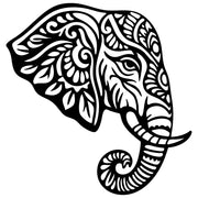 Mandala Elephant Head DXF File – CNC Cutting Design | AWELEPHANT537
