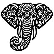 Mandala Elephant Head DXF File – CNC Cutting Design | AWELEPHANT538