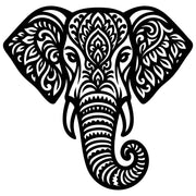 Mandala Elephant Head DXF File – CNC Cutting Design | AWELEPHANT540