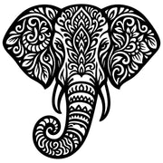 Mandala Elephant Head DXF File – CNC Cutting Design | AWELEPHANT541
