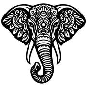 Mandala Elephant Head DXF File – CNC Cutting Design | AWELEPHANT548
