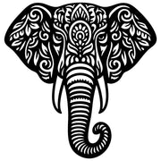 Mandala Elephant Head DXF File – CNC Cutting Design | AWELEPHANT549
