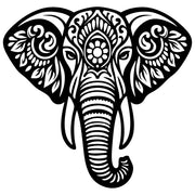 Mandala Elephant Head DXF File – CNC Cutting Design | AWELEPHANT551
