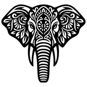 Mandala Elephant Head DXF File – CNC Cutting Design | AWELEPHANT554