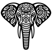 Mandala Elephant Head DXF File – CNC Cutting Design | AWELEPHANT556
