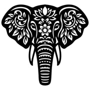 Mandala Elephant Head DXF File – CNC Cutting Design | AWELEPHANT557