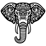 Mandala Elephant Head DXF File – CNC Cutting Design | AWELEPHANT560