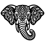 Mandala Elephant Head DXF File – CNC Cutting Design | AWELEPHANT561