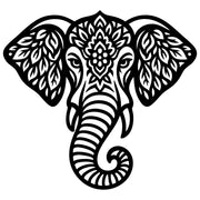 Mandala Elephant Head DXF File – CNC Cutting Design | AWELEPHANT565