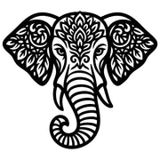 Mandala Elephant Head DXF File – CNC Cutting Design | AWELEPHANT566