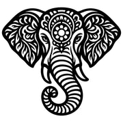 Mandala Elephant Head DXF File – CNC Cutting Design | AWELEPHANT568
