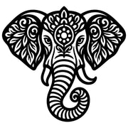 Mandala Elephant Head DXF File – CNC Cutting Design | AWELEPHANT569