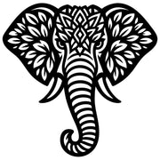 Mandala Elephant Head DXF File – CNC Cutting Design | AWELEPHANT572