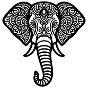 Mandala Elephant Head DXF File – CNC Cutting Design | AWELEPHANT574