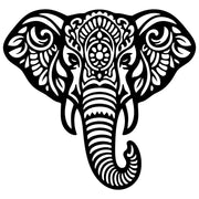Mandala Elephant Head DXF File – CNC Cutting Design | AWELEPHANT575