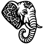 Mandala Elephant Head DXF File – CNC Cutting Design | AWELEPHANT576