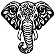 Mandala Elephant Head DXF File – CNC Cutting Design | AWELEPHANT577
