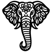 Mandala Elephant Head DXF File – CNC Cutting Design | AWELEPHANT581