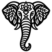 Mandala Elephant Head DXF File – CNC Cutting Design | AWELEPHANT582
