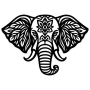 Mandala Elephant Head DXF File – CNC Cutting Design | AWELEPHANT584