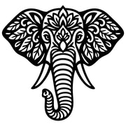 Mandala Elephant Head DXF File – CNC Cutting Design | AWELEPHANT585
